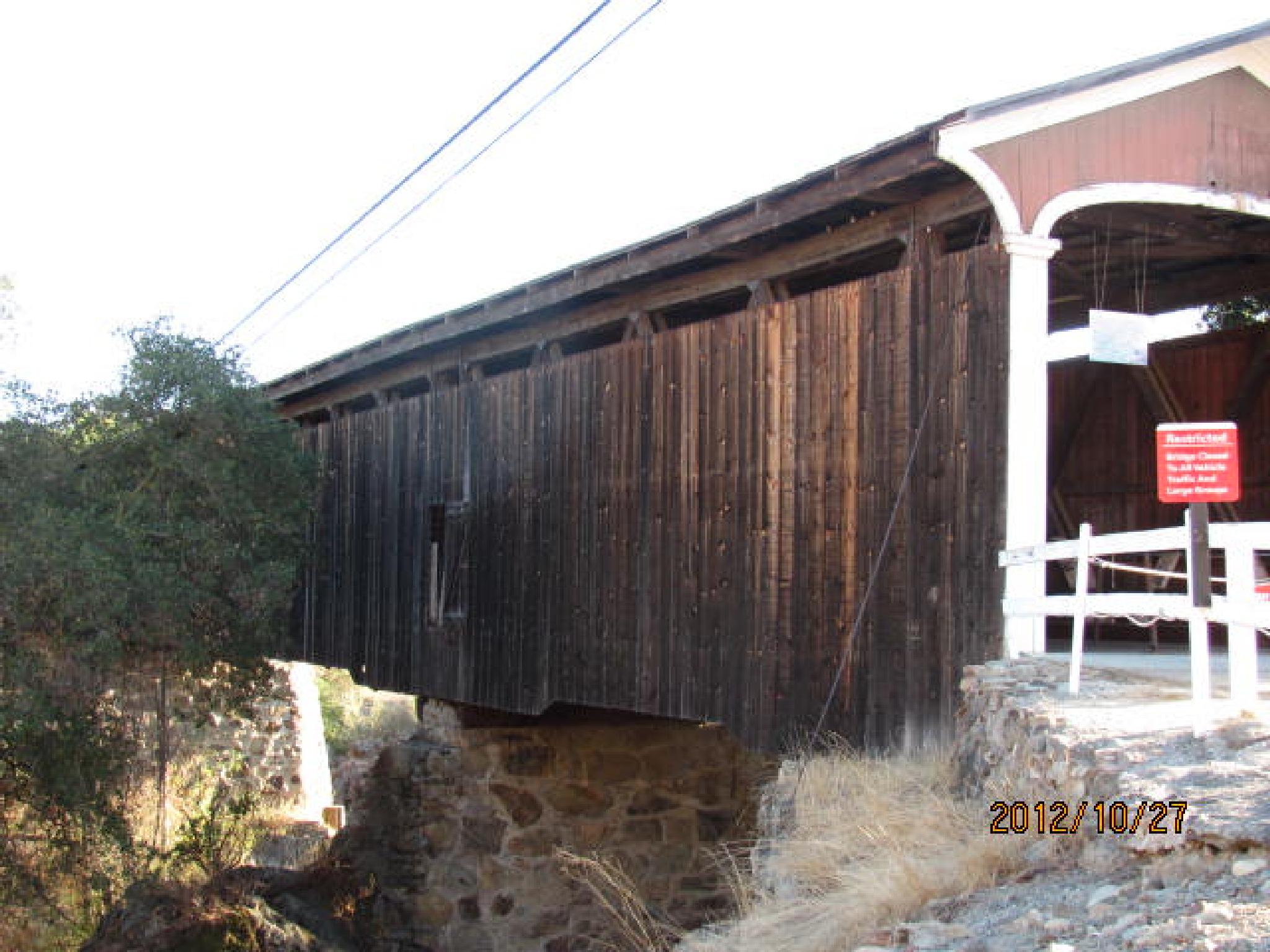 Knights Ferry Covered Bridge, Knights Ferry, CA by robin.wilson.7737 on