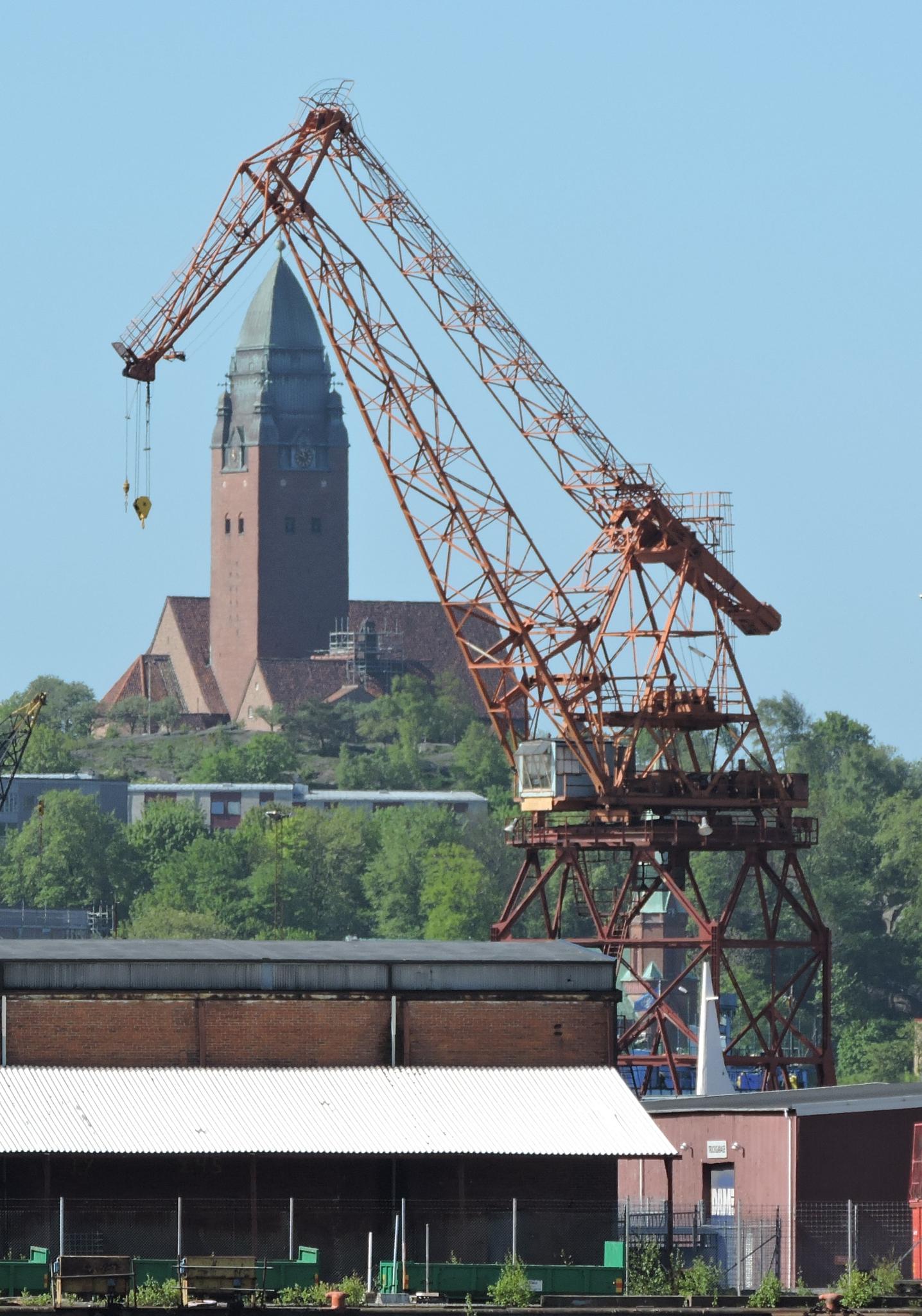 Crane and church by paul_wallen on YouPic