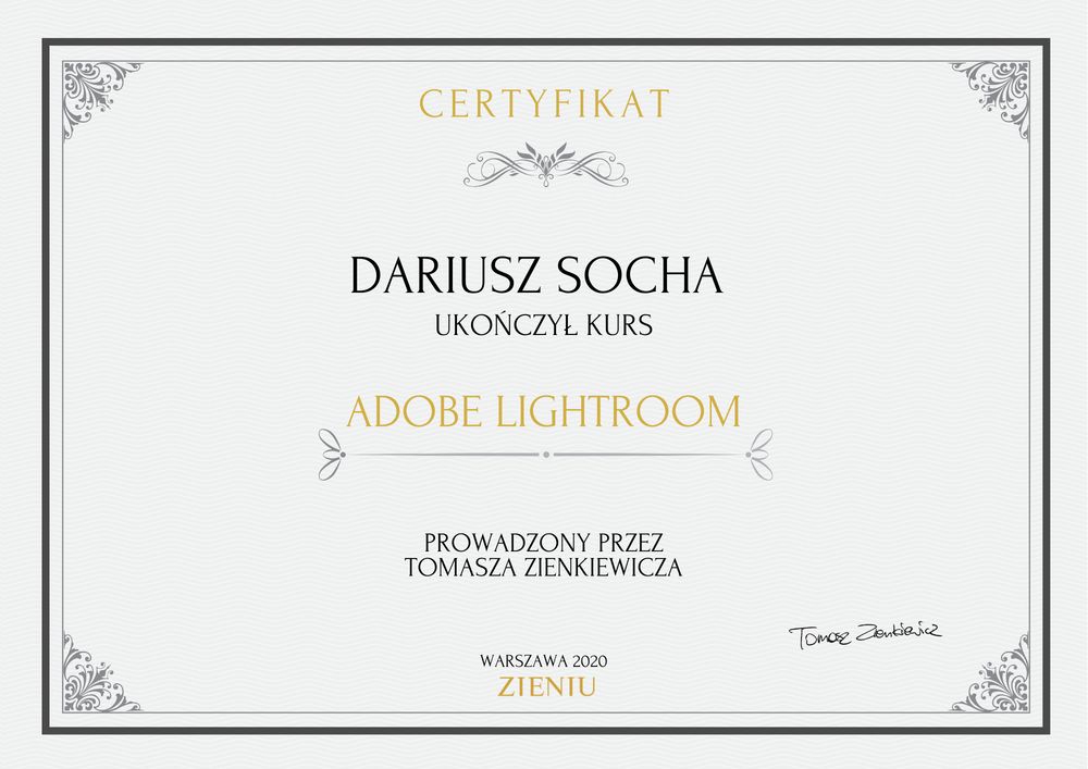 Certyfikat Dariusz Socha LR